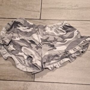 So Nikki Gray Camouflage Pajama Shorts